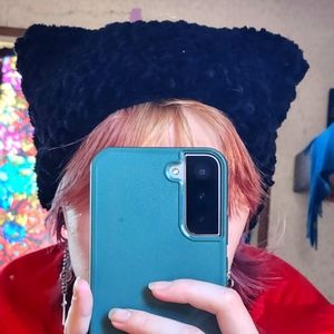 BLACK CAT EAR BEANIE